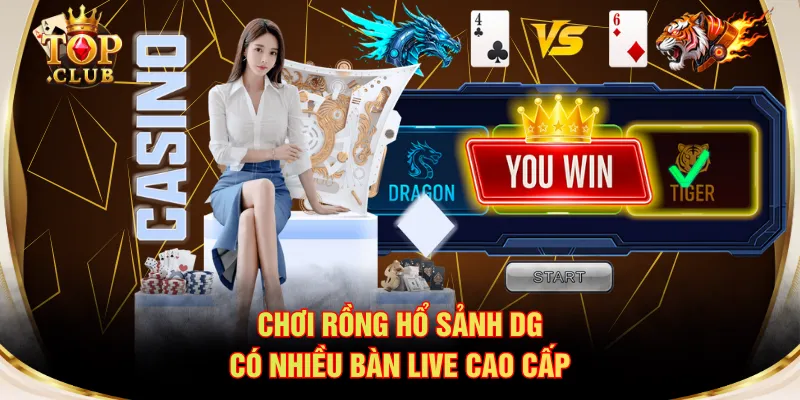 Chơi Rồng Hổ sảnh DG có nhiều bàn live cao cấp